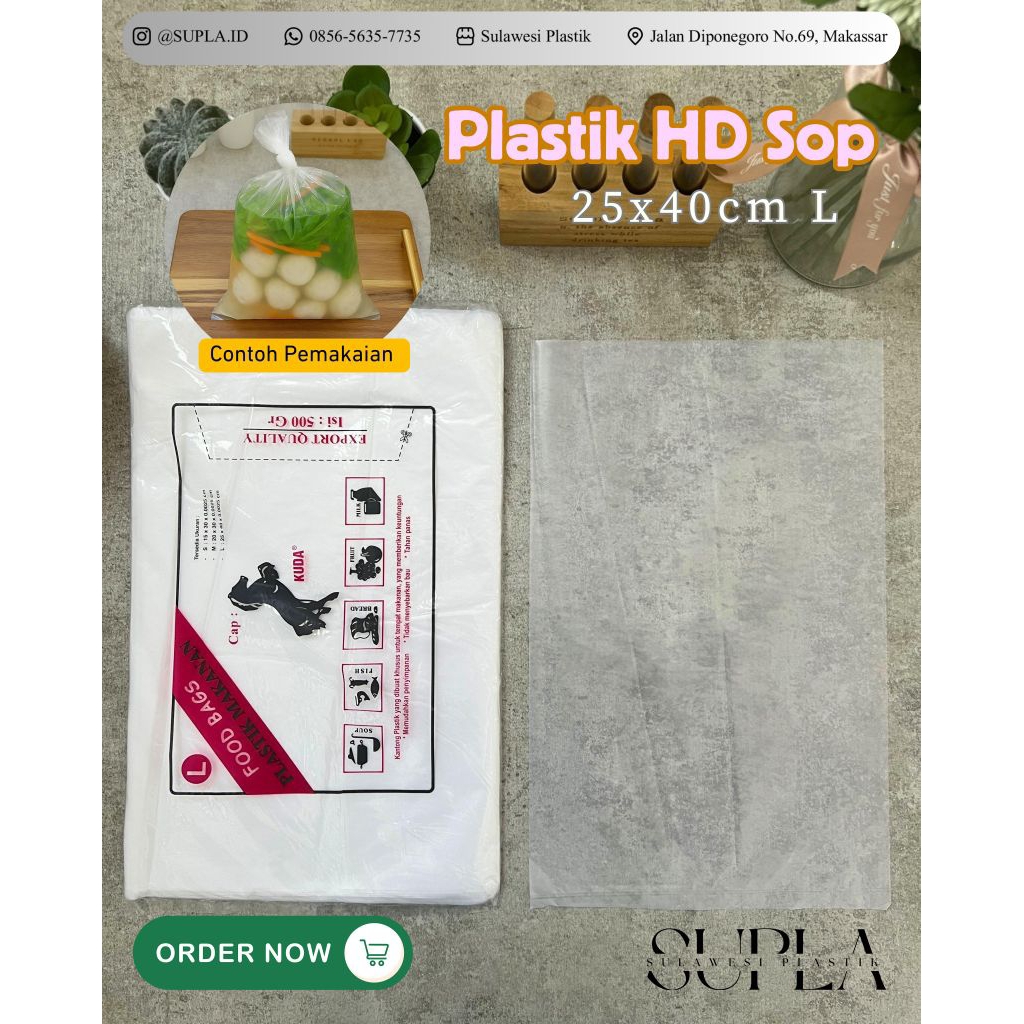 Plastik Bening | Plastic Sop | Buah | Kantong Makanan Bening | Tahan Panas | Plastik Bakso | Kantong