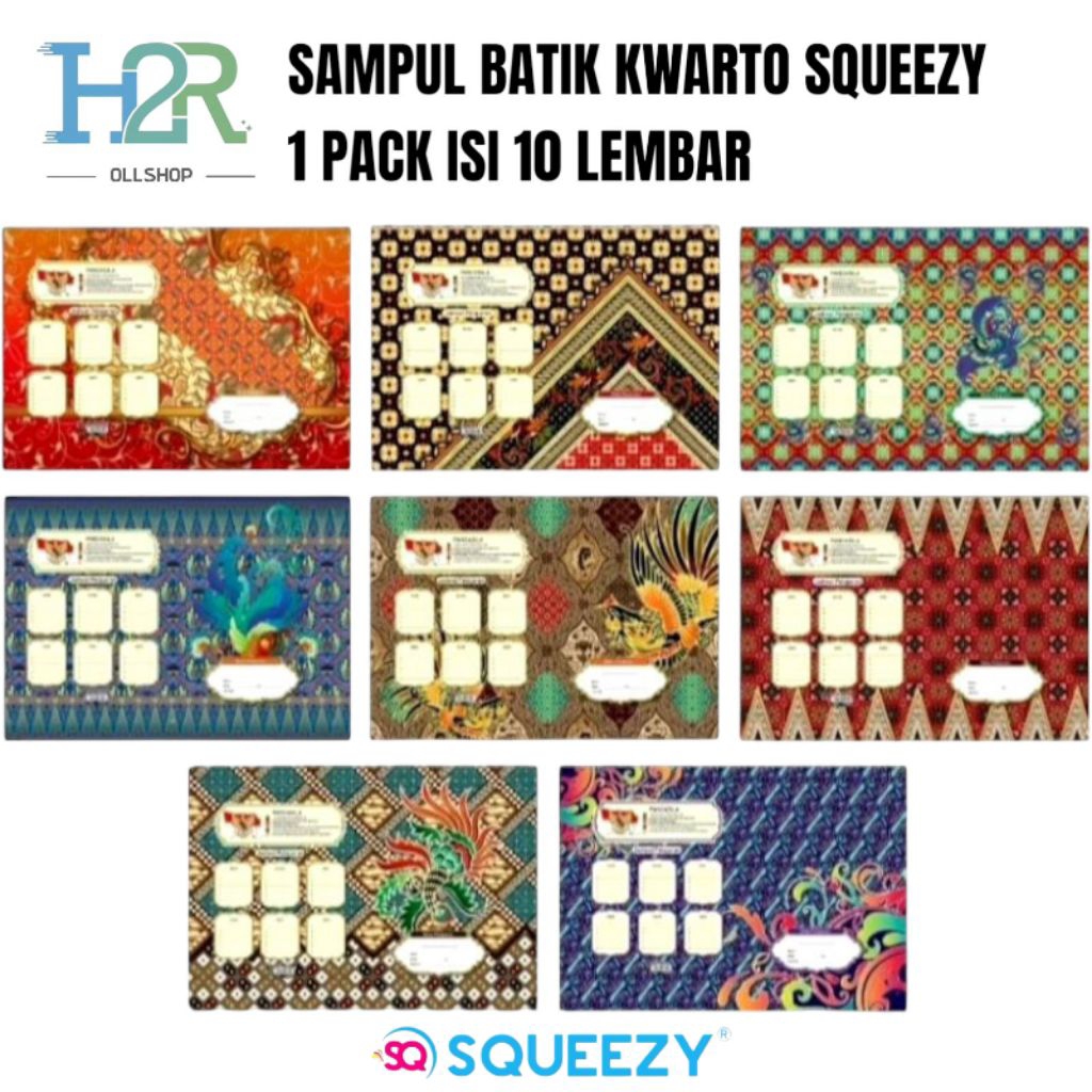 

Sampul Buku Tulis Kwarto Batik SQUEEZY isi 10 Lembar