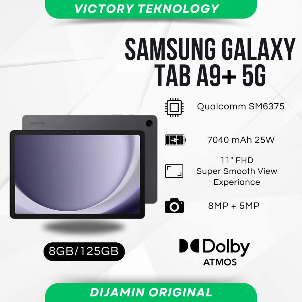 Samsung Galaxy Tab A9 Plus / Samsung Tab A9 Plus 5G 4/64GB 7040mAh 11" FHD Dolby Atmos Original Gara