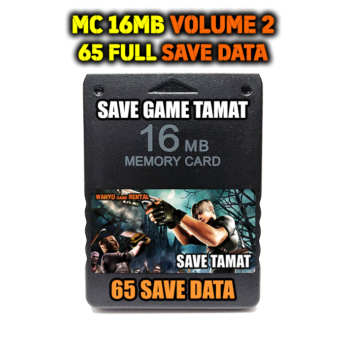 Memory Card PS2 / Memory PS2 16MB 65 Save Tamat