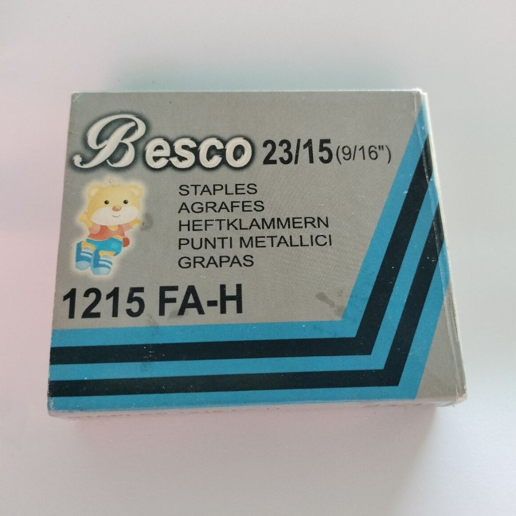 

Isi Staples Besco 23/15 (9/16") 120-160Lembar Staples Besar 1215FA-H 15mm Used In E-100 160 260