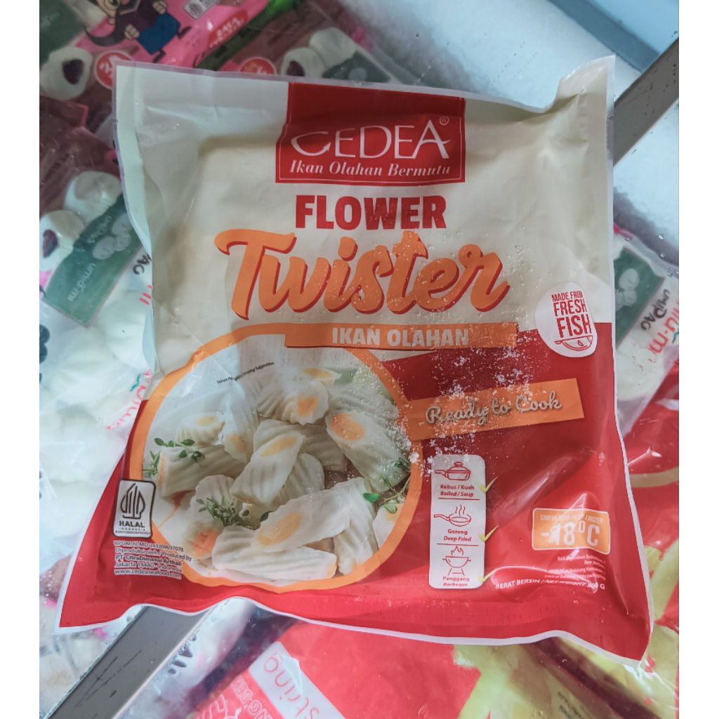 

Cedea flower Twister Ikann olahan 500grm Zabir Frozen Food