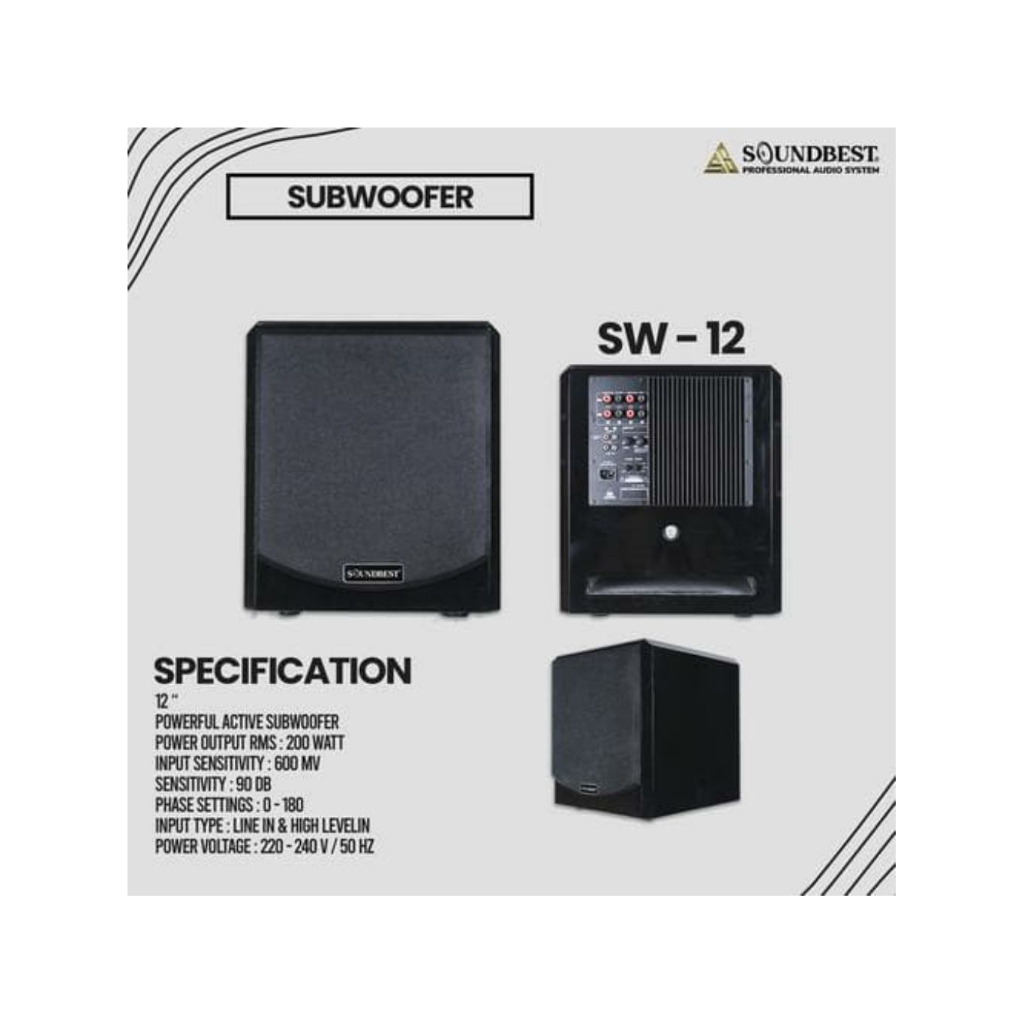 Subwoofer aktif 12 inch subwoofer SOUNDEBST SW 12 ORIGINAL