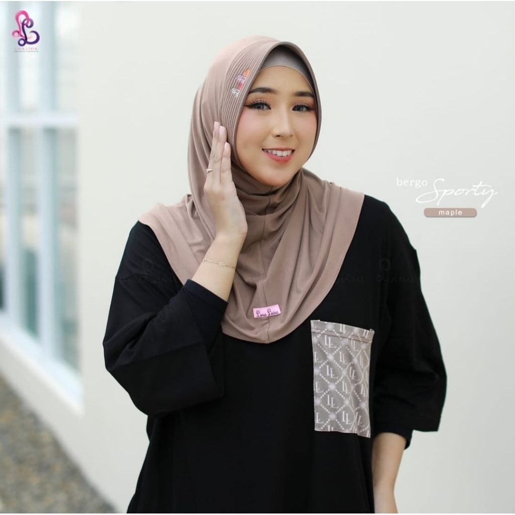Hijab Sporty Linalivia Pet Antem hijab ORI Linalivia