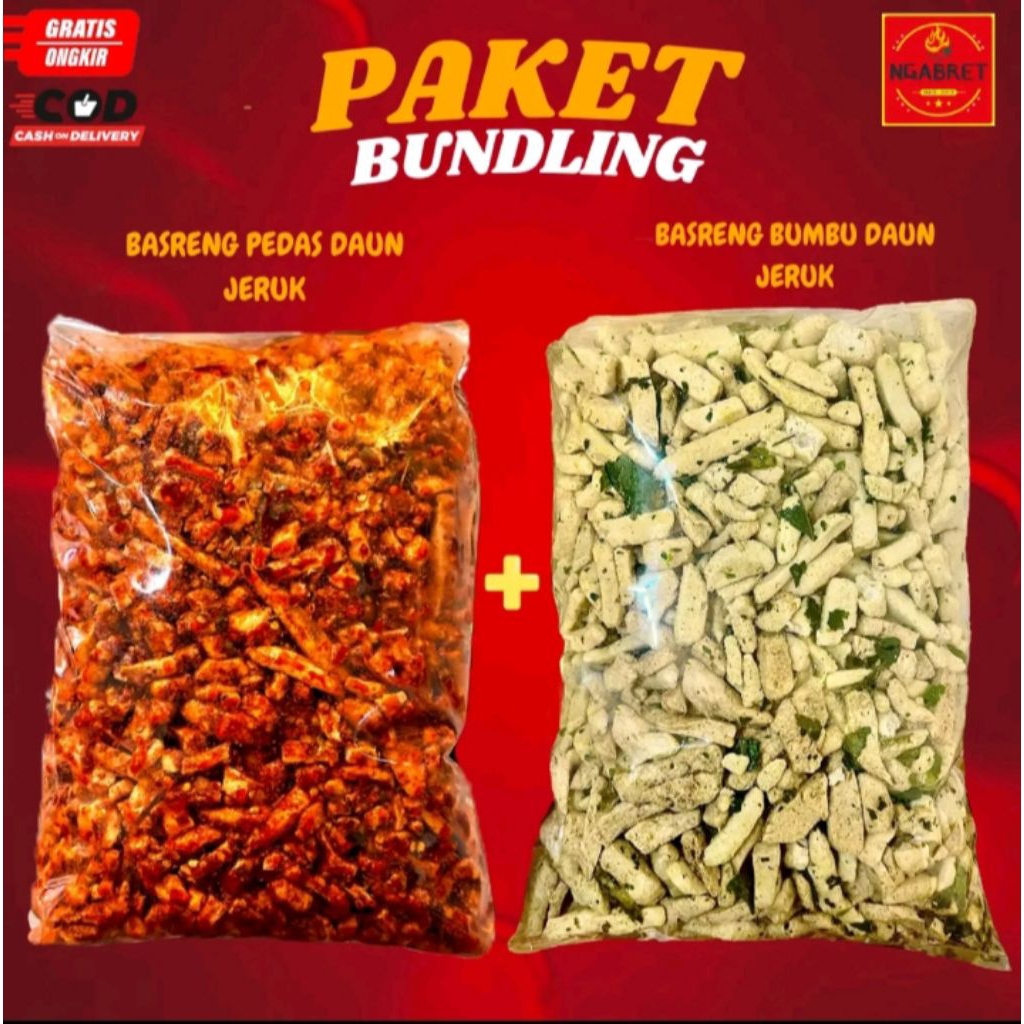 

paket hemat Basreng asli100% daun jeruk 1kg