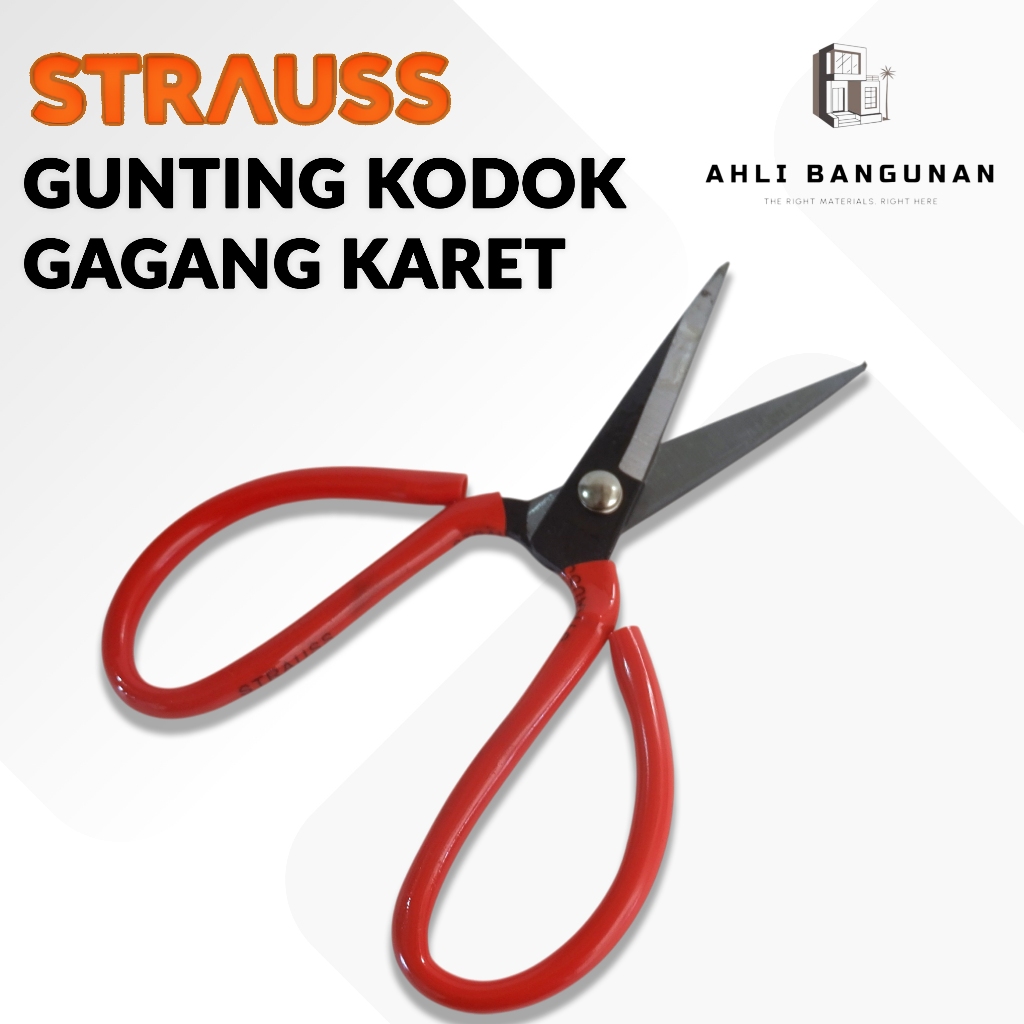 

STRAUSS Gunting Kodok 8 Inch Gagang Karet