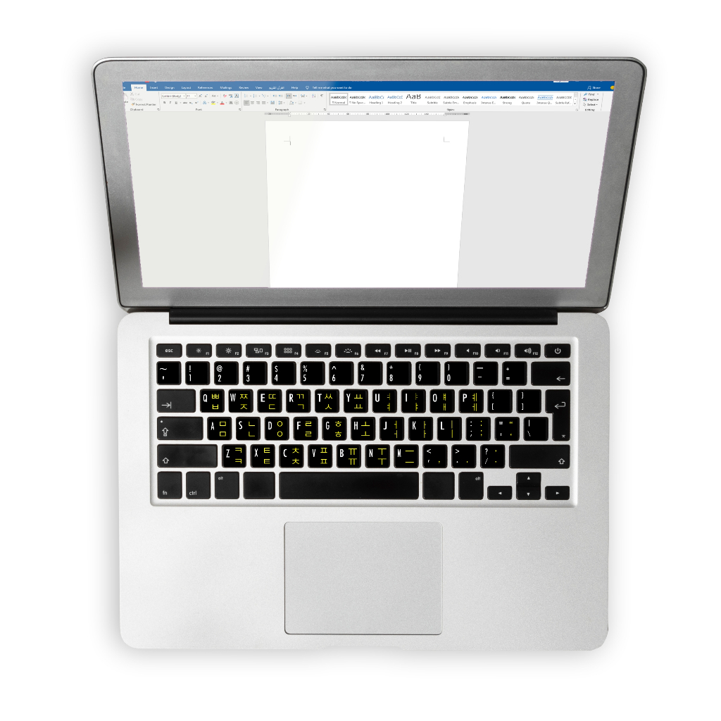 Ghif Stiker Sticker Keyboard Bahasa KOREA HANGUL Premium Vinyl PC Komputer Laptop waterproof Anti lu