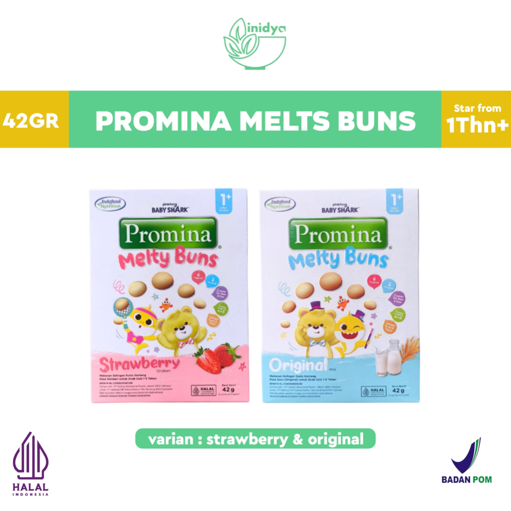 PROMINA Melty Bun 42gram - Snack Bayi Cemilan Bayi 6 12 Bulan Makanan Bayi Promina Milna Sun