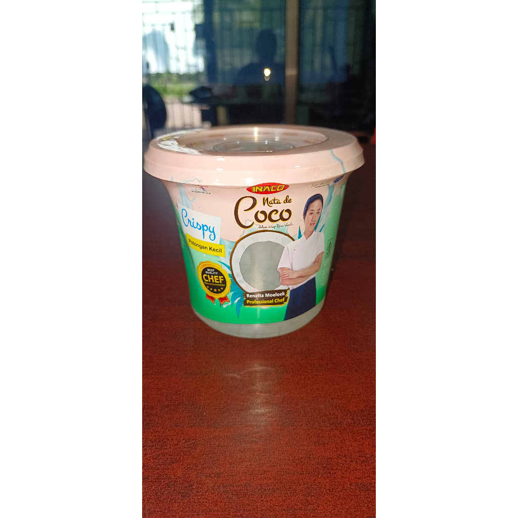 

Inaco Nata De Coco Crispy Potongan Kecil Kemasan Ember Berat 1KG