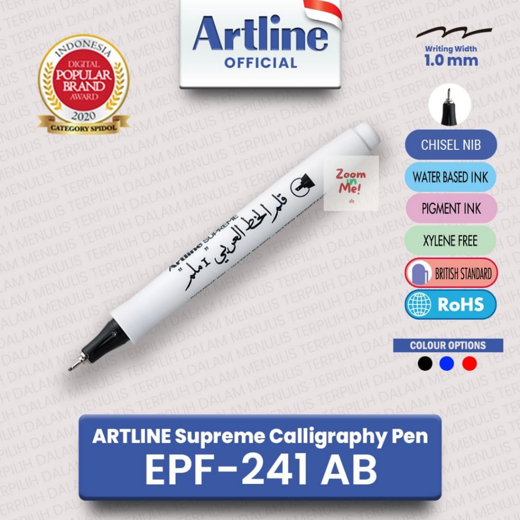 

ARTLINE Ballpoint/Pulpen Calligraphy Kaligrafi Lettering Pen Arabic/Chinese mm EK-241