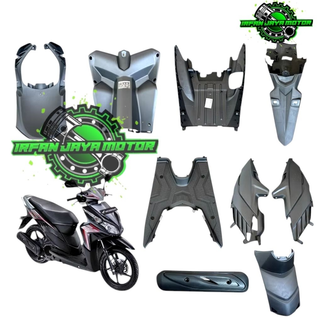Cover Body Kasar Vario Techno 110 Karbu / Eceran  Paketan  Full Cover Body Kasar Vario Techno 110 Ka