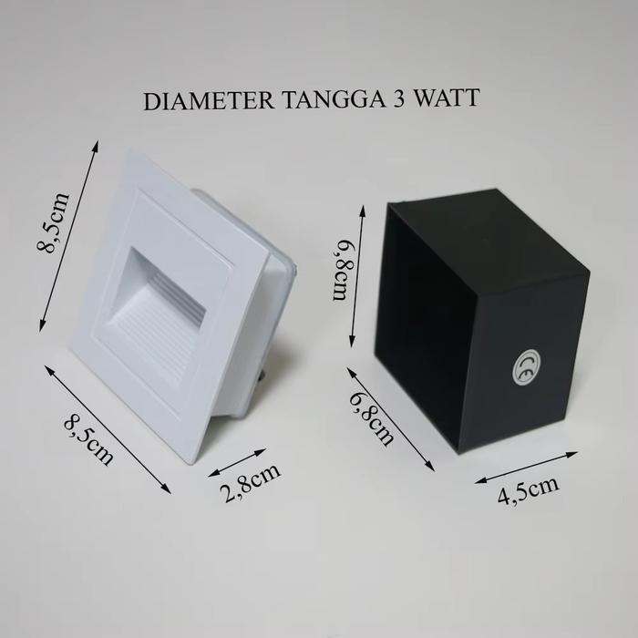 Lampu Tangga Led kotak 3W/Lampu Tanam Tangga LED Persegi Minimalis
