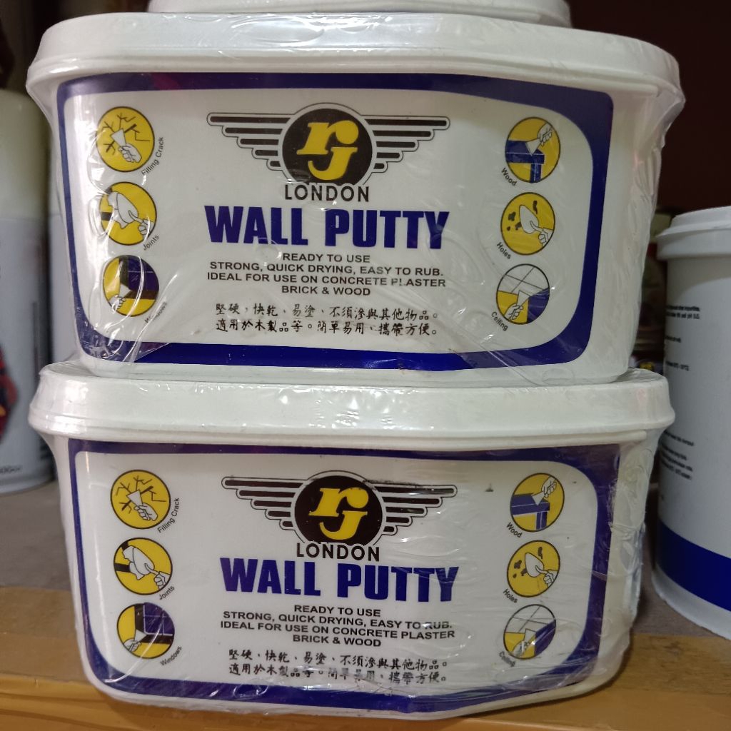 RJ LONDON DEMPUL DINDING TEMBOK KAYU 0,5 KG / WALL PUTTY DEMPUL