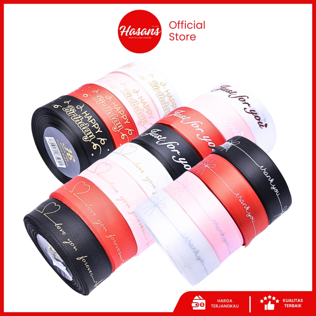 

[1 ROLL] Pita Kado Ulang Tahun / Pita Hampers Valentine / Pita Kado Motif Bermotif / Pita Hadiah Valentine / Pita Love U Forever / Pita Thank You 01 / Pita Just For You 01 / Pita Happy Birthday 01