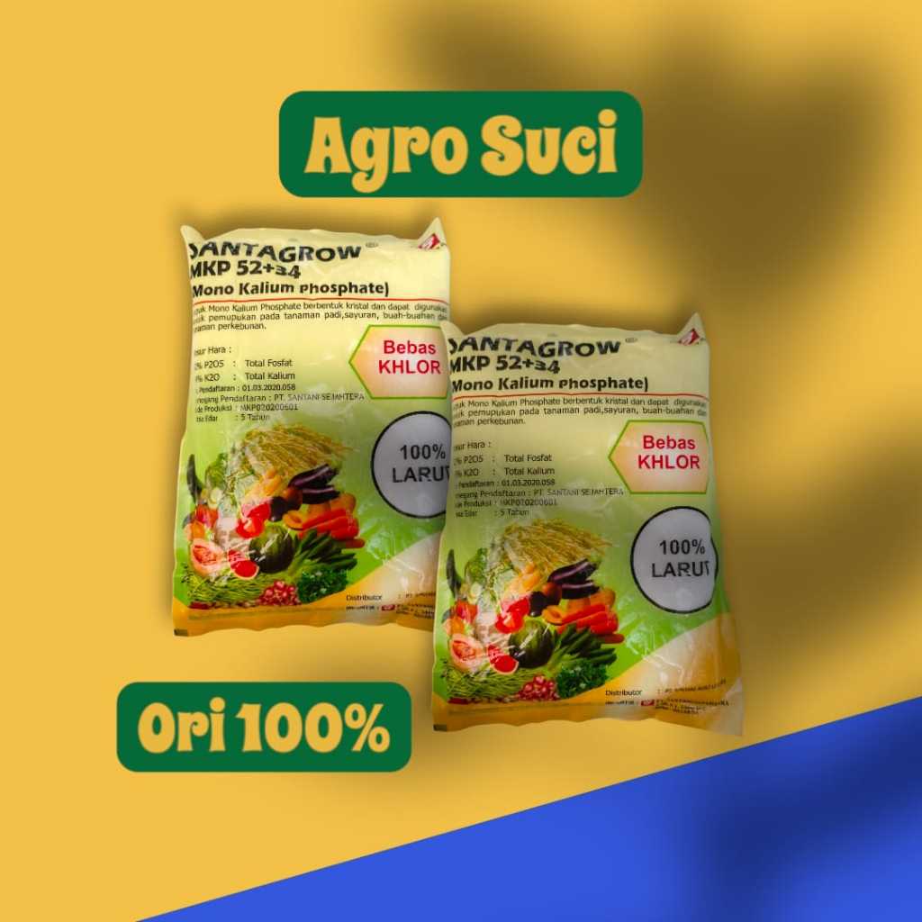 Pupuk SANTAGROW MKP 52+34 Santani - 1 KG Pabrik