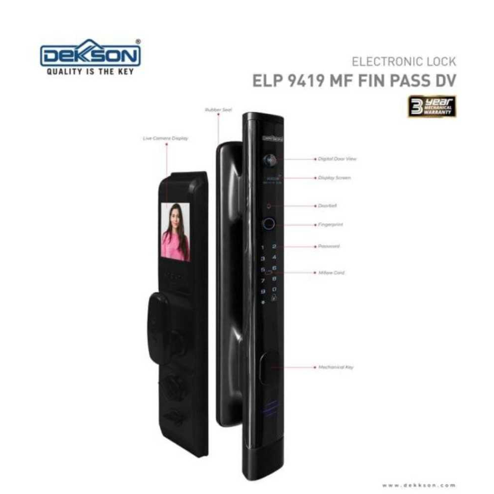 DEKKSON ELD 036 ELECTRONIC LOCK DEKKSON ELP 9419 MF FIN PASS DV DEON BLACK