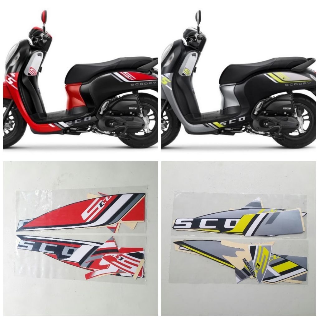 Stiker Striping Lis Body Motor Scoopy Sporty 2023 Standar