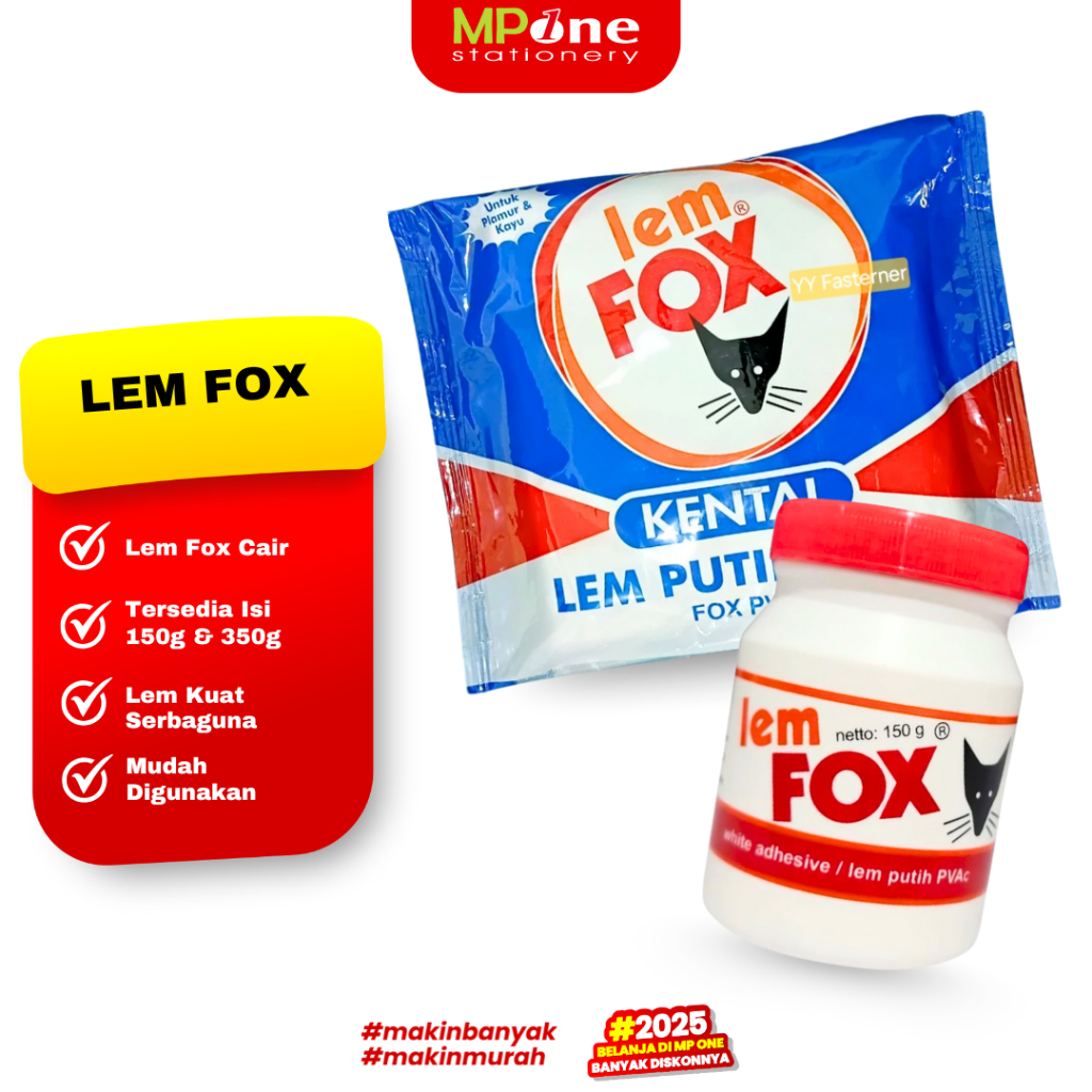

(1 PCS) Lem Fox / Refill Lem Fox 350gr Lem Fox Botol 150gr / Lem Fox Kuat Serbaguna