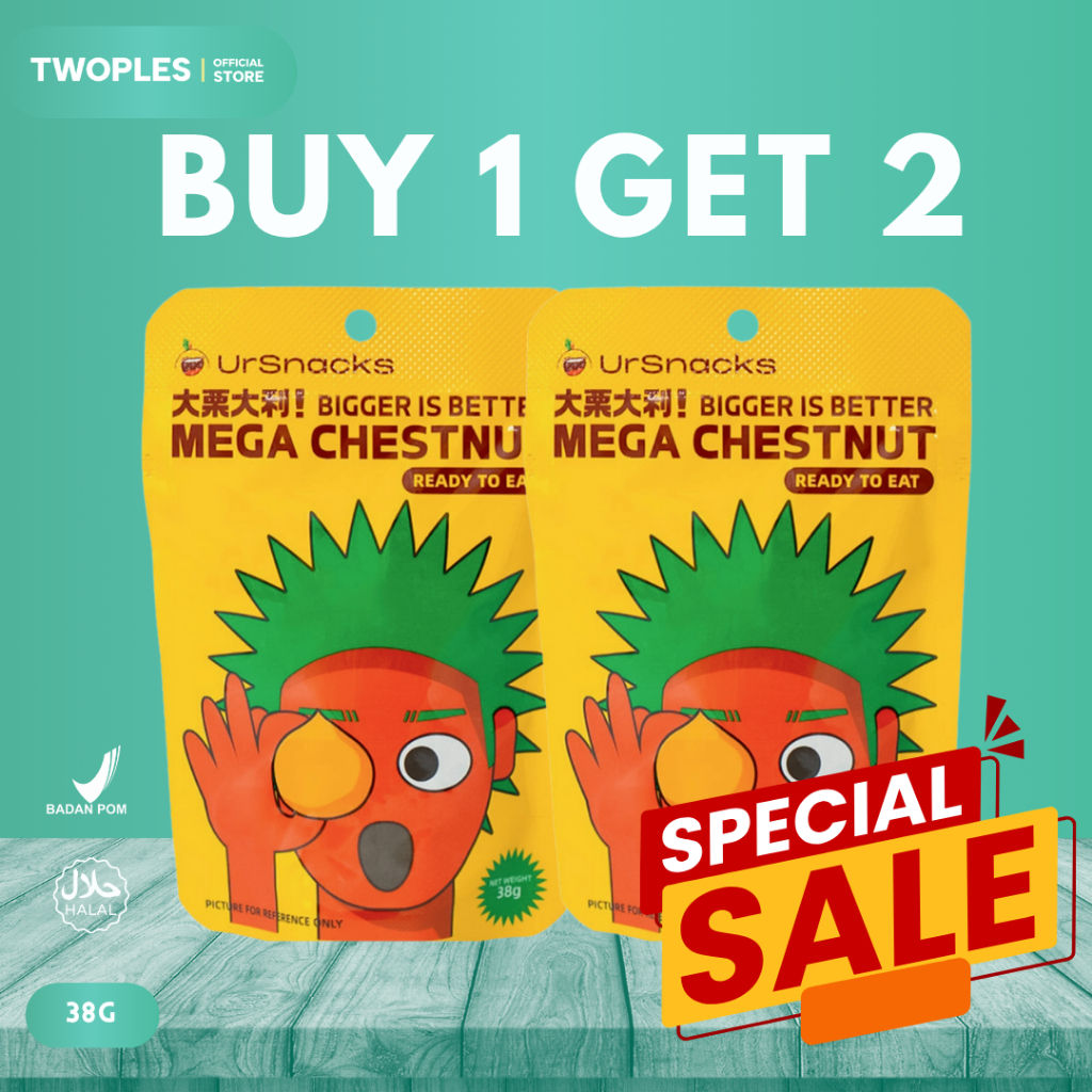 

[ BUY 1 GET 2 ] UrSnacks Mega Chestnut Cemilan Viral Siap Makan (HALAL BPOM)