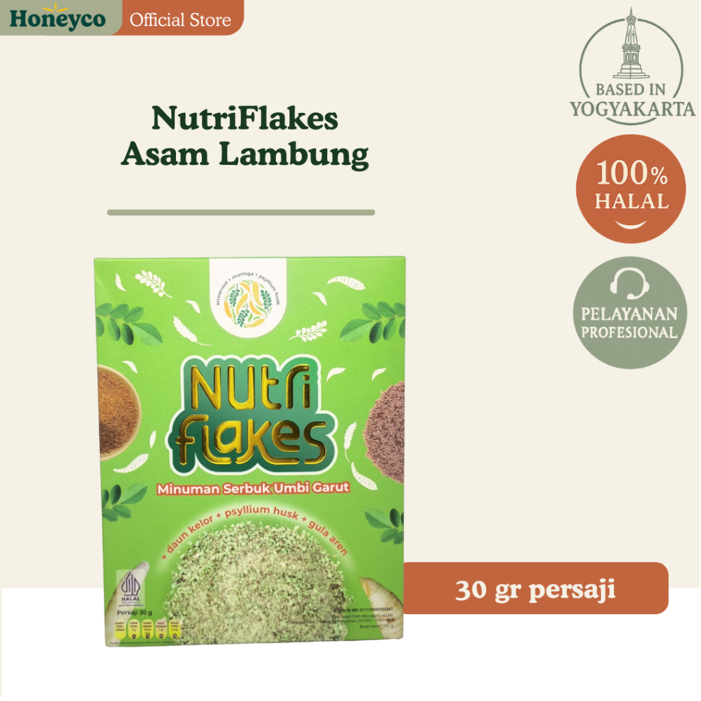 

Roemah Lala Nutriflakes Sereal Umbi Garut Asam Lambung - nutriflakes original- Ampuh Mengatasi Maag