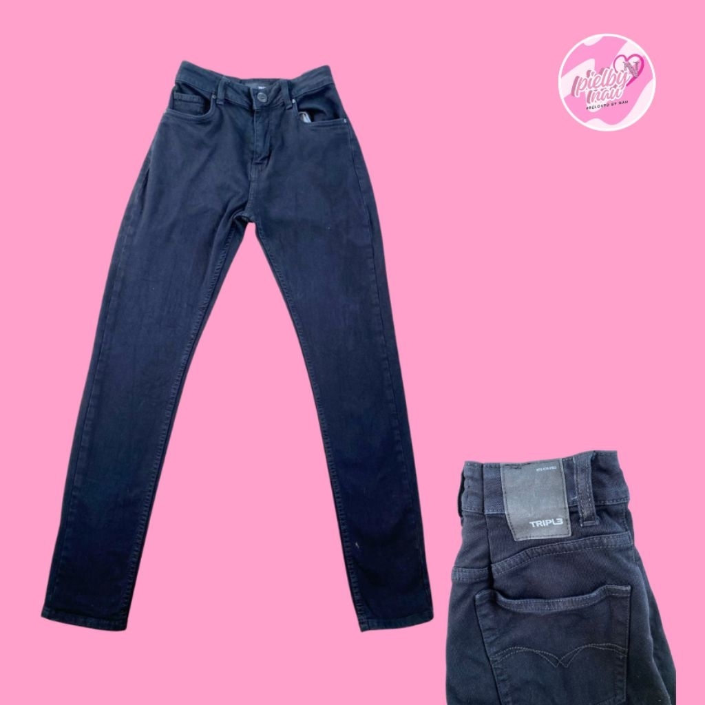 CELANA JEANS HITAM TRIPL3
