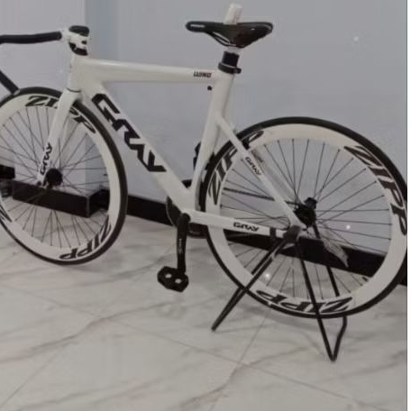 Gray fixie putih custom stiker velg zipp