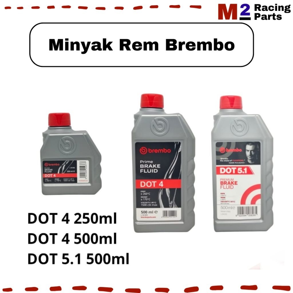 Minyak Rem Brembo Original DOT 4 250ml DOT 4 500ml DOT 5.1 500ml