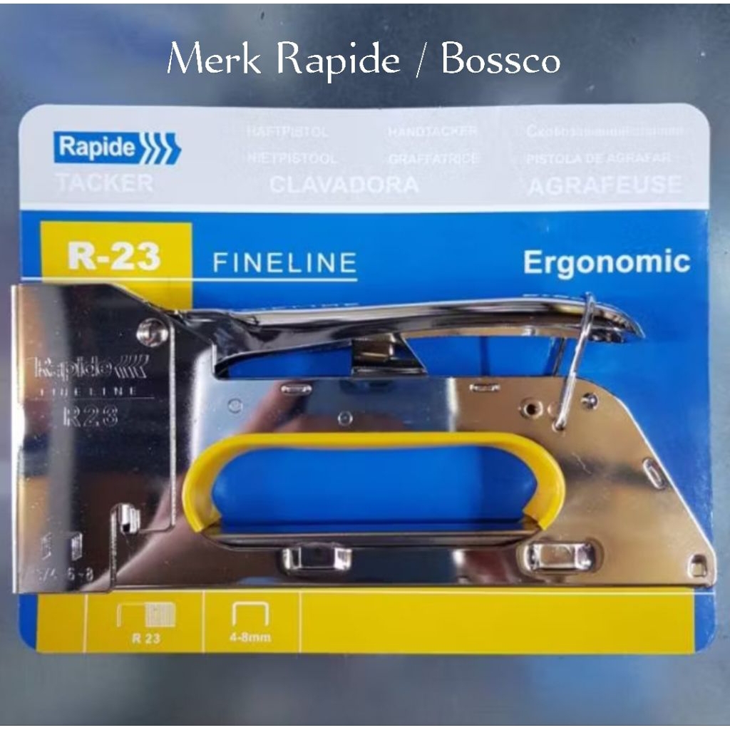 

Stapler Tembak/Staples Gun Tembak/Gun Taker Rapide/Bossco Ergonomic R23 Free isi Stapler