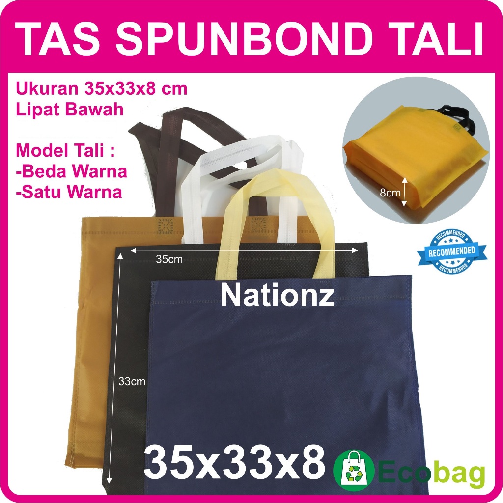 

HLB 35x33x8 cm Spunbond Goodie Bag kantong souvenir goody event promosi murah