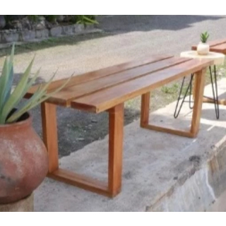 kursi santai kayu mahoni panjang 120x40x40