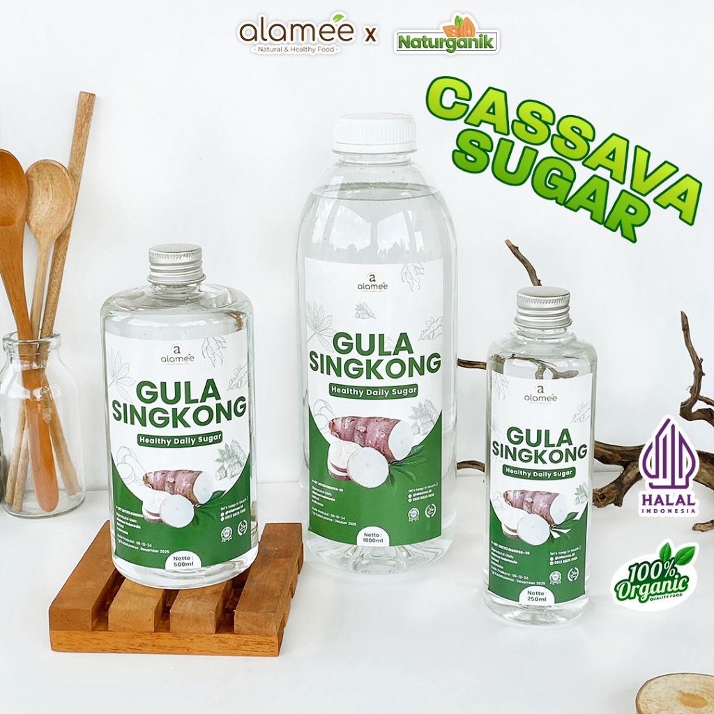 

ALAMEE Gula Singkong Organik Cair Rendah Kalori Sweetener Fructose Gluten Free Naturganik
