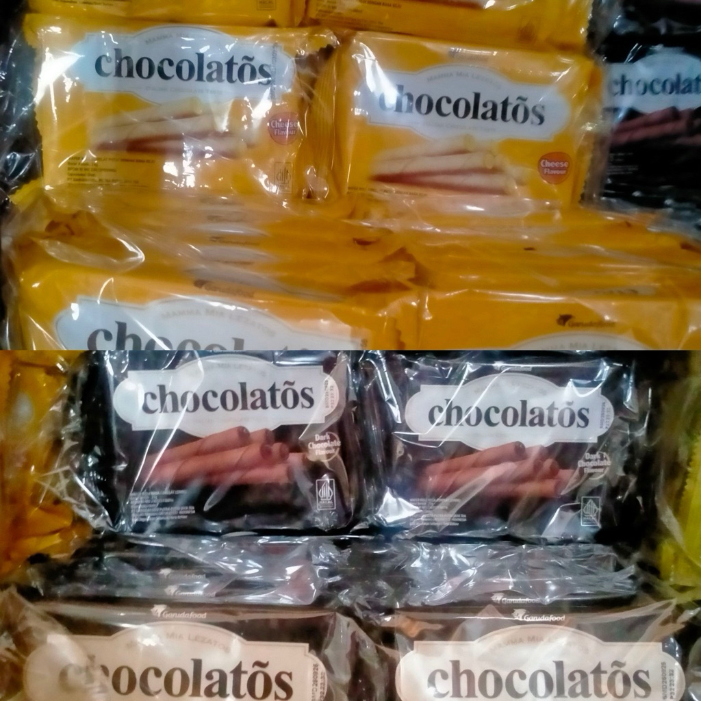 

chocolatos Roll Dark & Roll keju 27gram isi 10 Pcs