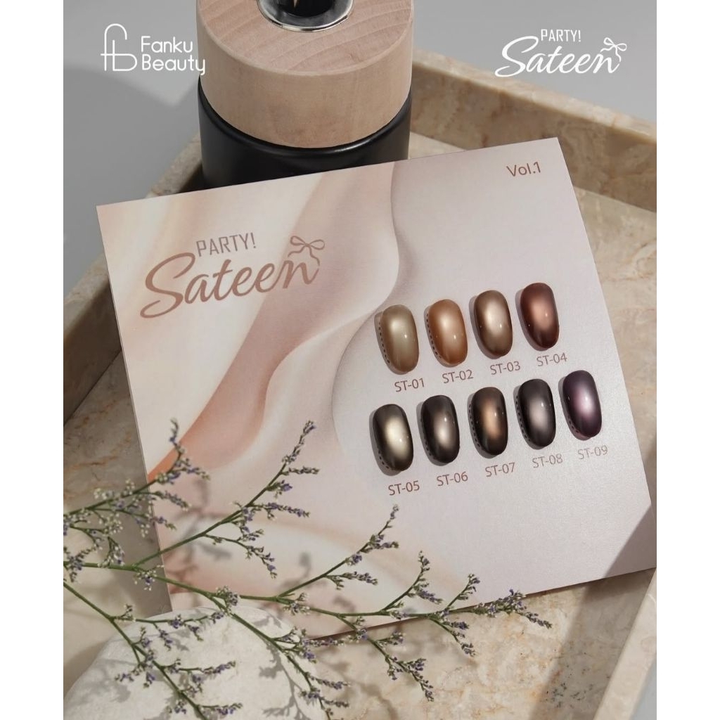 SATEEN CAT EYE PARTY GEL HALAL KUTEK GEL HALAL BERSERTIFIKAT