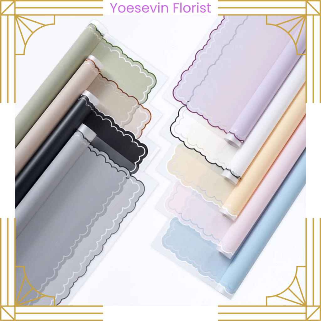 

KB6180 Flower Wrapping Paper Varian List Cloud Awan Frame Transparan Kertas Buket Bunga Cellophane Florist