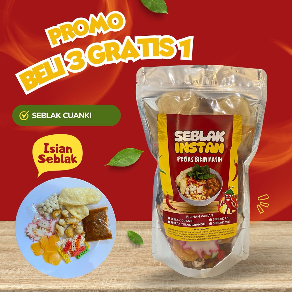 

SEBLAK INSTAN (Beli 3 Gratis 1)