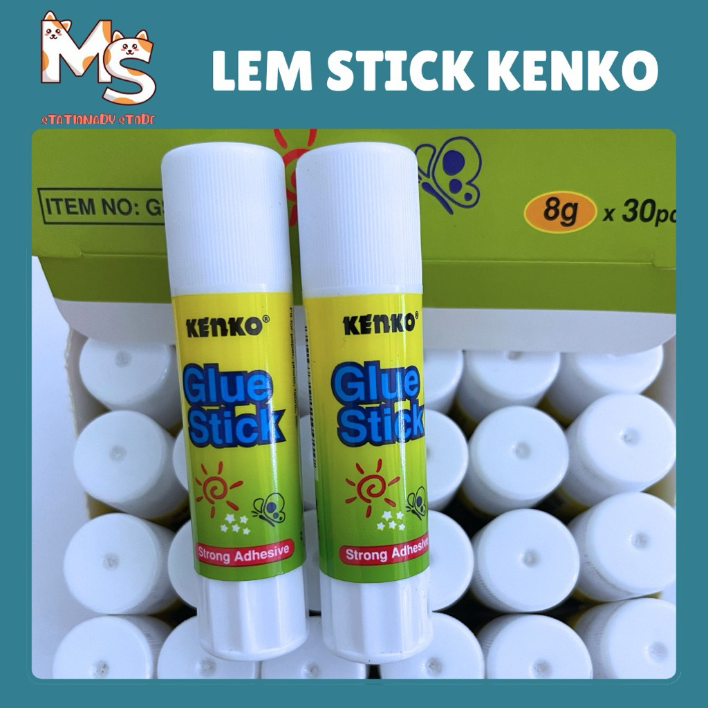 

[1 PAK/DUS] GLUE STICK / LEM STICK KENKO 8 GR ISI 30 PCS