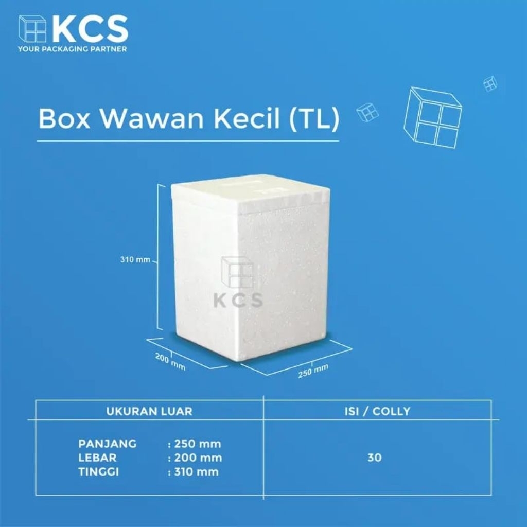 BOX STEROFOAM WAWAN KECIL / BOX ES GABUS / COOLER BOX / BOX MINUMAN