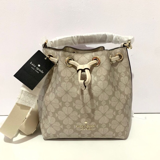Tas Branded Kate Spade Flower Bucket Bag PVC