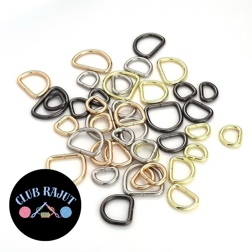 Club Rajut- 2PCS Ring D Tas / Gantungan Rantai Tali Tas