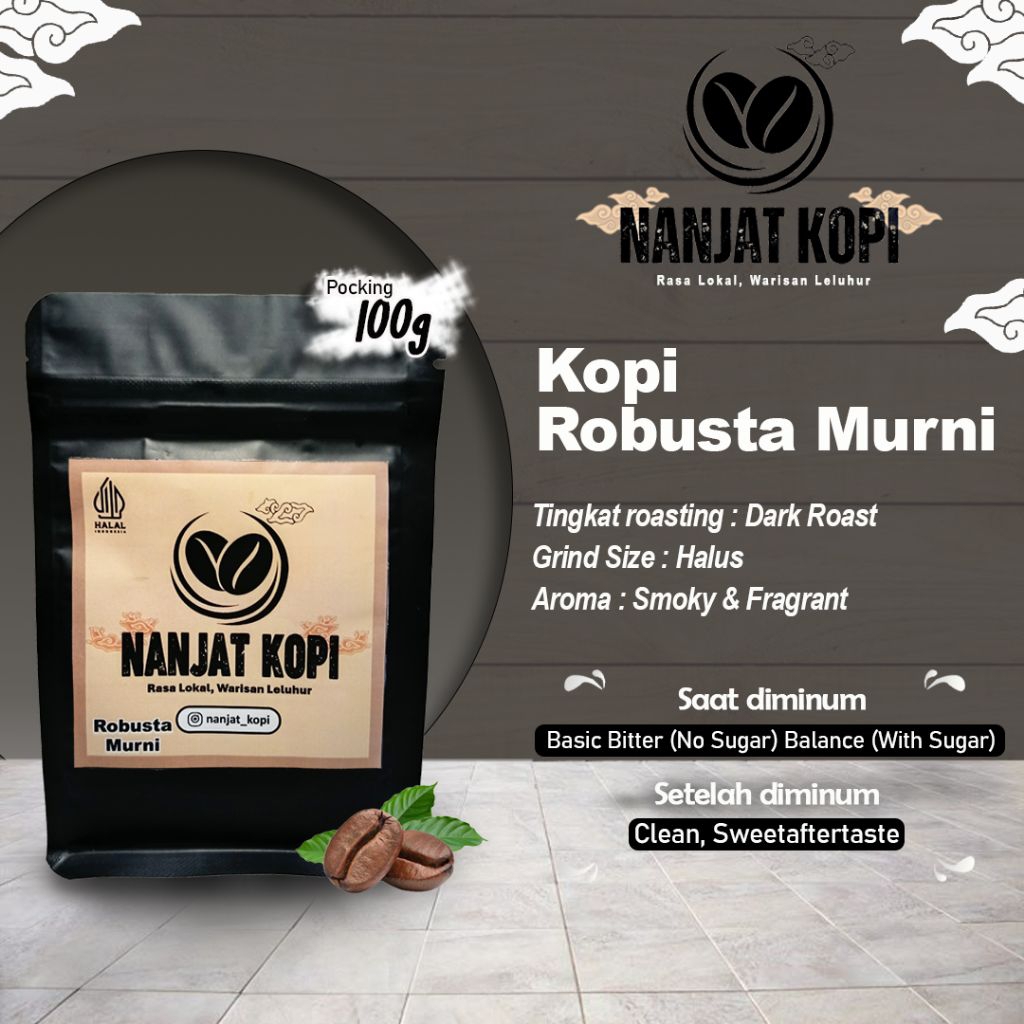 

Kopi Robusta / Bubuk Kopi Robusta Murni 100% / Kopi Robusta Isi 100 gram