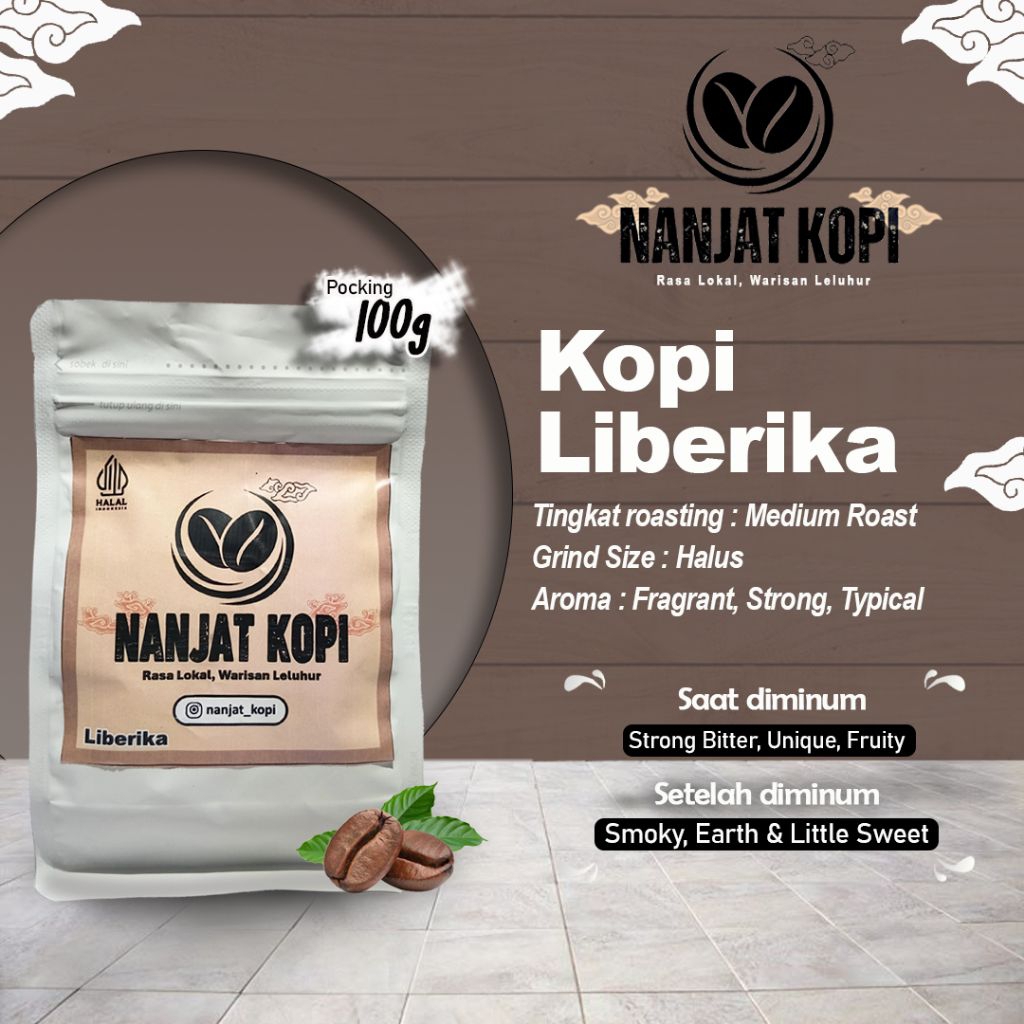 

Kopi Liberika / Bubuk Kopi Liberika isi 100 gram / Kopi Liberika Barat