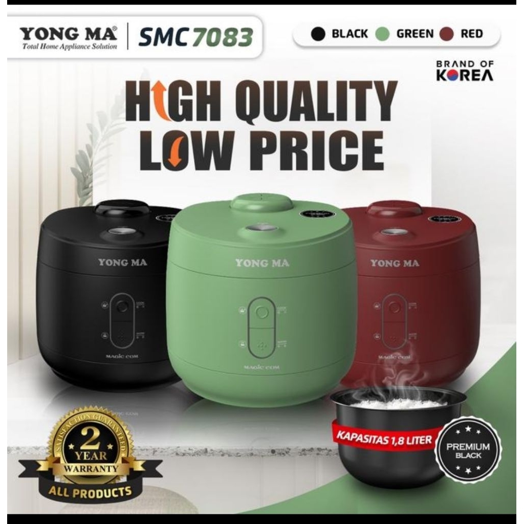 Yongma SMC7083 Magic Com Manual 1,8L 400W