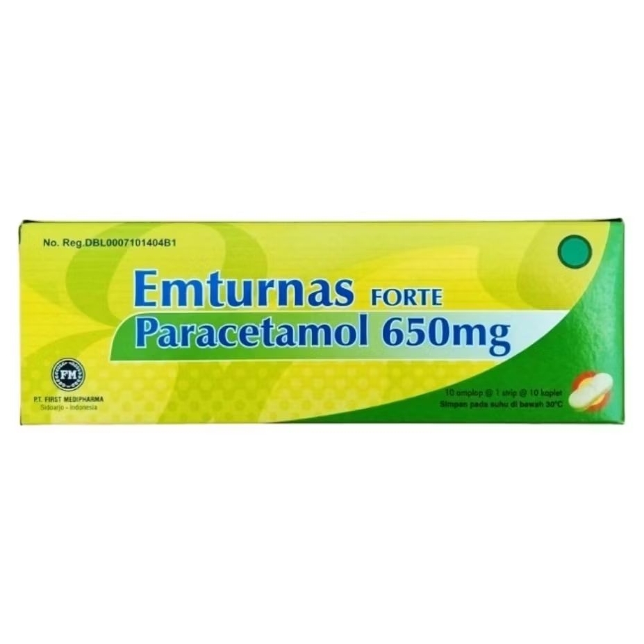 EMTURNAS FORTE - Paracetamol 650mg (100's /Dus) - Pamol 650mg