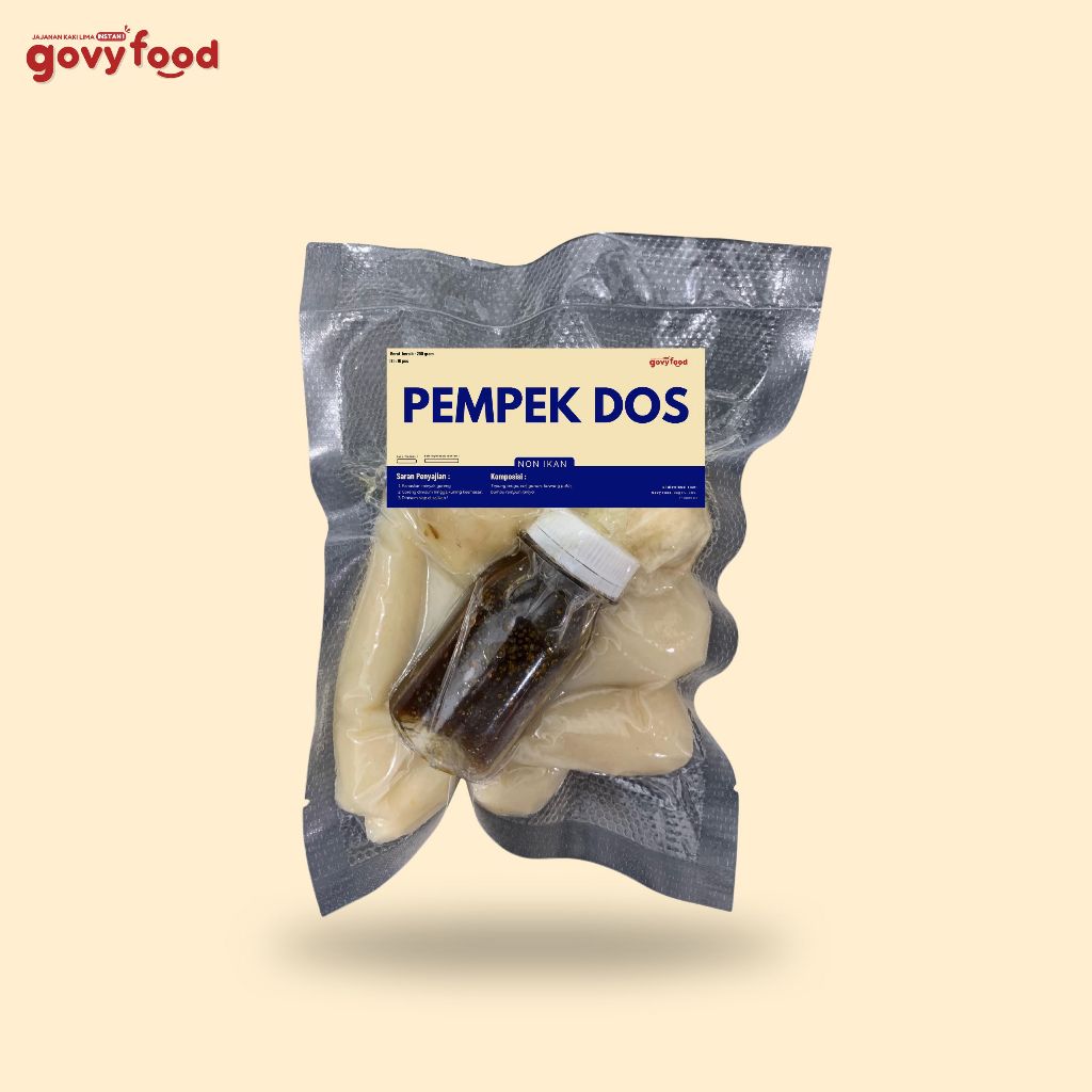 

Pempek Palembang DOS (tanpa ikan) isi 10 MIX + Cuko