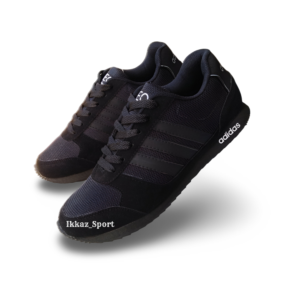 FULL BLACK - SEPATU SEKOLAH HITAM FULL BLACK SNEAKERS / SEPATU KERJA PRIA WANITA