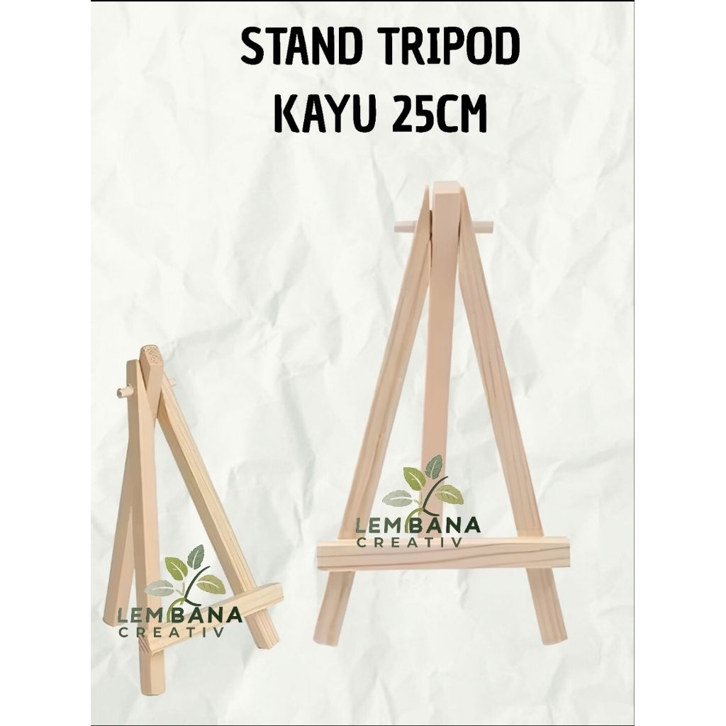 

Mini Easel Stand Tripod Kayu Holder Mini Wooden Easel 25cm Sandaran Hp Kanvas Lukis UCAPAN AKRILIK STANDING KARANGAN BUNGA