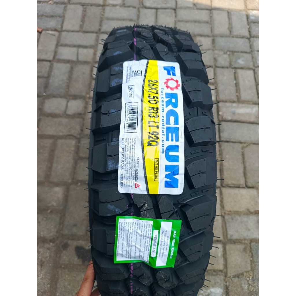 Ban cangkul ring13 26 x 7,5 r13 merk forceum m/t untuk granmmax carry l300 dll