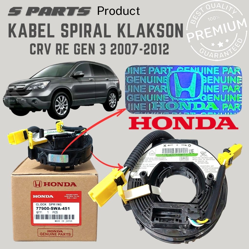 Kabel Spiral Klakson/Clock Spring Cable Honda CRV RE Gen 3 2007-2012 / 77900-SWA-451