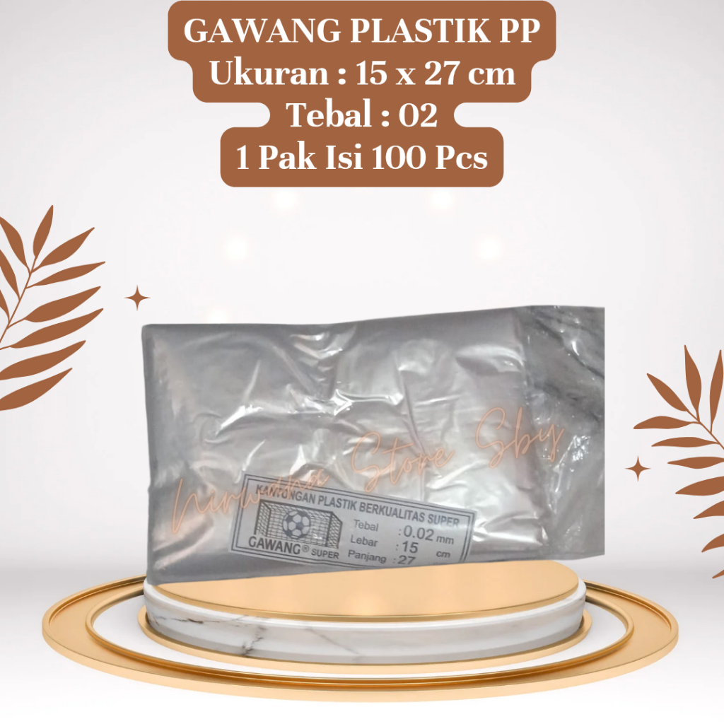 GAWANG Plastik PP Bening 15x27 Tebal 02 | Plastik Es / Plastik pentol