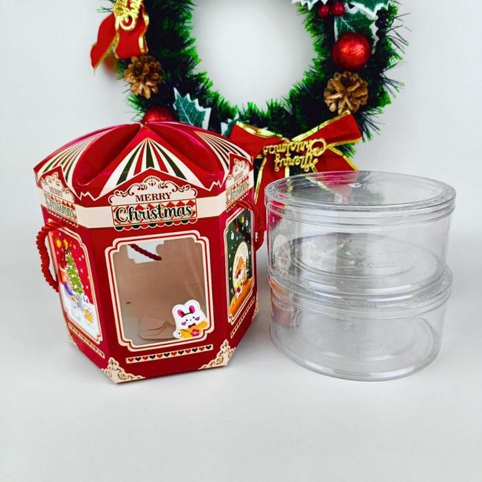 

Dus Natal Packaging Hampers Christmas isi 2 Toples Bulat Kuker 500gr